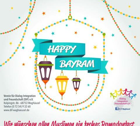 Gute Wünsche für Zuckerfest – KW 27 / 16