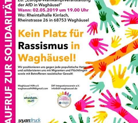 Gegen Rassismus, für Solidarität – KW 17 / 19