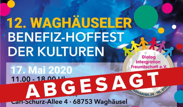 Absage für Benefiz-Hoffest – KW 17 / 20