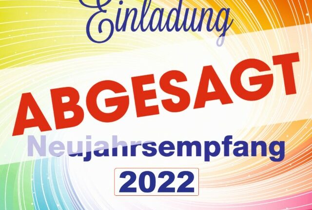 Absage Neujahrsempfang | Mitteilungsblatt KW 03/2022