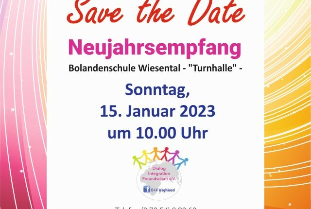 Vorankündigung Neujahrsempfang 2023 | Mitteilungsblatt KW 46/2022