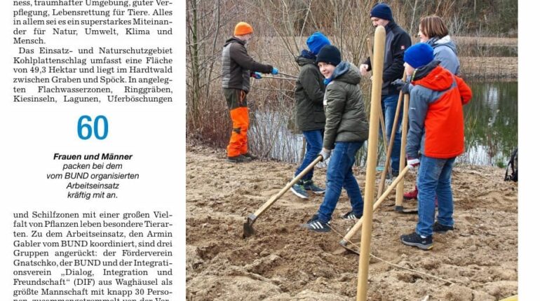 Arbeitseinsatz in der streng geschützten Natur