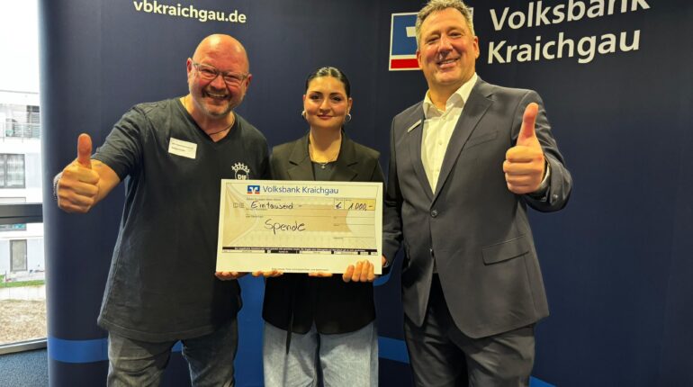Spendenübergabe der Volksbank Kraichgau | KW 15/2026