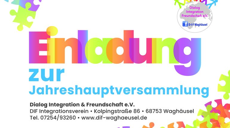DIF lädt zur Jahreshauptversammlung 2026 ein | KW 41/2026